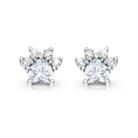 stříbrné náušnice Poppy na šroubek