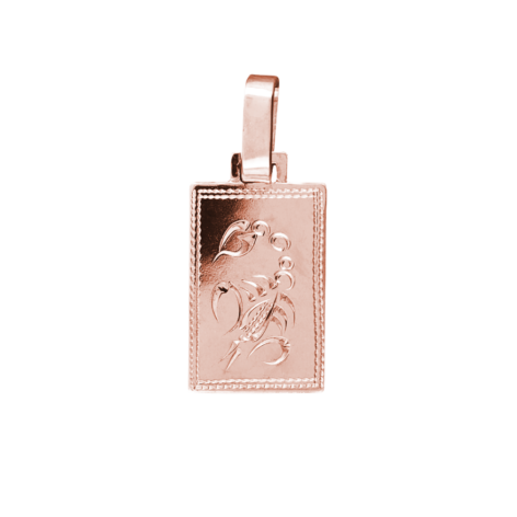 Pollux zlatý přívěsek znamení zvěrokruhu štír destička s ruční rytinou žluté zlato šperky jiříček