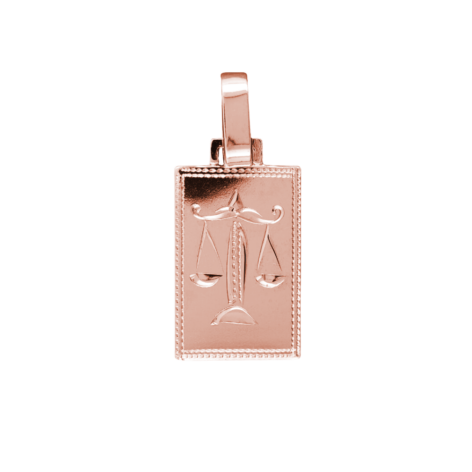 Pollux zlatý přívěsek znamení zvěrokruhu váhy destička s ruční rytinou žluté zlato šperky jiříček