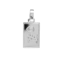 Pollux stříbrný přívěsek znamení zvěrokruhu beran destička s ruční rytinou bílé zlato šperky jiříček