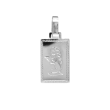 Pollux stříbrný přívěsek znamení zvěrokruhu panna destička s ruční rytinou