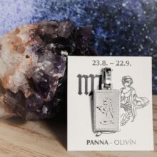 Pollux stříbrný přívěsek znamení zvěrokruhu panna destička s ruční rytinou