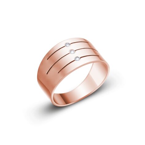 Riley II moderní prsten růžové zlato šperky jiříček