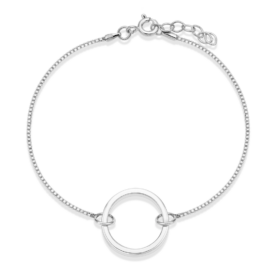 Karma Stříbrný náramek bílé zlato šperky jiříček