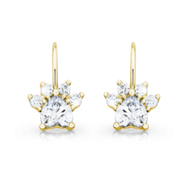 Bílé zlato Psí tlapka Poppy klapka