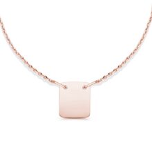 personalizovaný náhrdelník malá destička růžové zlato šperky jiříček