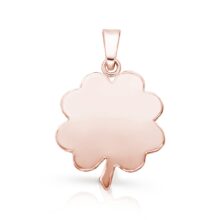 sperky jiricek personalized jewelry čtyřlístek velký hladký růžové zlato šperky s rytinou