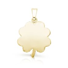 sperky jiricek personalized jewelry čtyřlístek velký hladký zlatý šperky s rytinou