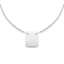 stříbrný personalizovaný náhrdelník Kyren malá destička bílé zlato šperky jiříček