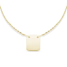 zlatý personalizovaný náhrdelník Kyren malá destička žluté zlato šperky jiříček