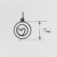 441 723 personalizovaný přívěsek kruh se srdíčkem rozměry