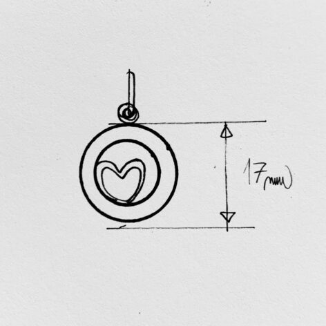 441 723 personalizovaný přívěsek kruh se srdíčkem rozměry