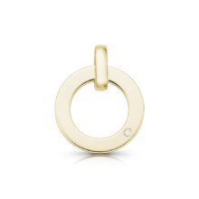 Personalizovaný zlatý přívěsek Kruh s kamínkem