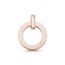 Personalizovaný zlatý přívěsek Kruh s kamínkem růžové zlato