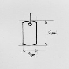 441 363 stříbrný přívěsek destička s možností personalizace stamp rozměry