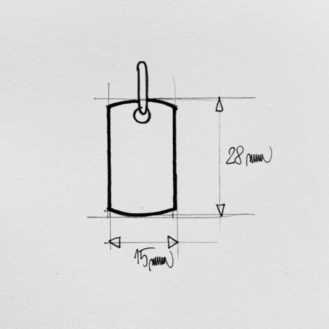 441 363 stříbrný přívěsek destička s možností personalizace stamp rozměry