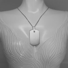 stříbrný přívěsek pánský velká destička s možností p=ersonalizace na bustě