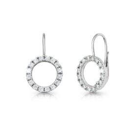 Designové stříbrné náušnice Karma s kamínky