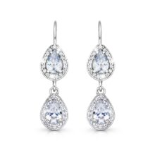 stříbrné náušnice Blue star dvojité