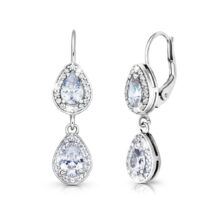 stříbrné náušnice Blue star dvojité