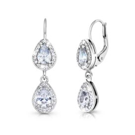 stříbrné náušnice Blue star dvojité