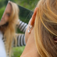 Stříbrné náušnice Dahlia