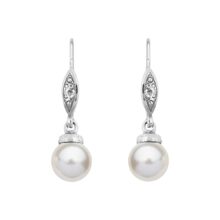 Stříbrné náušnice Dahlia s perlou