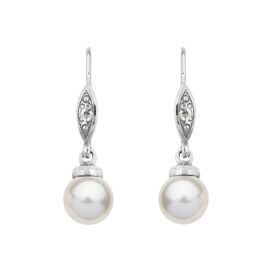 Stříbrné náušnice Dahlia s perlou