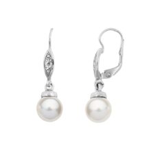 Stříbrné náušnice Dahlia s perlou