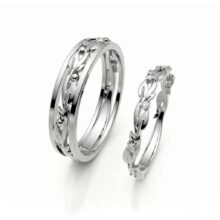 Zlaté snubní prsteny Leontine bílé zlato šperky jiříček