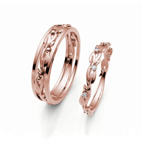 Zlaté snubní prsteny Leontine růžové zlato šperky jiříček