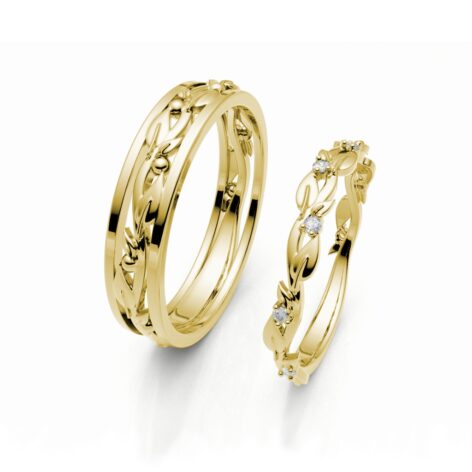 Zlaté snubní prsteny Leontine žluté zlato šperky jiříček