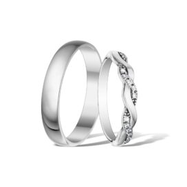 Stříbrné snubní prsteny Elena šperky jiříček
