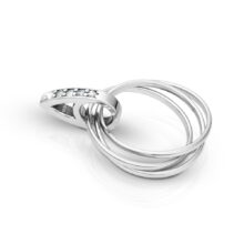 karma trojitá stříbrný přívěsek se zirkony