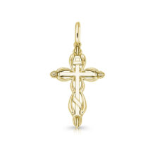 pozlacený přívěsek zaoblený pravoslavný kříž š šperky jiříček