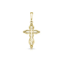 zlatý přívěsek zaoblený pravoslavný kříž šperky jiříček menší
