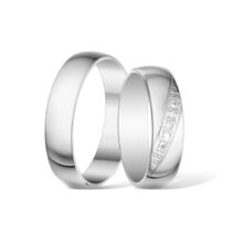 snubní prsteny Grandie stříbrné bílé zlato šperky jiříček pár