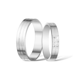 snubní prsteny Vivienne stříbrné bílé zlato šperky jiříček pár