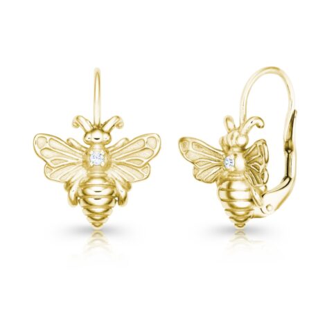Stříbrné náušnice - Včelka